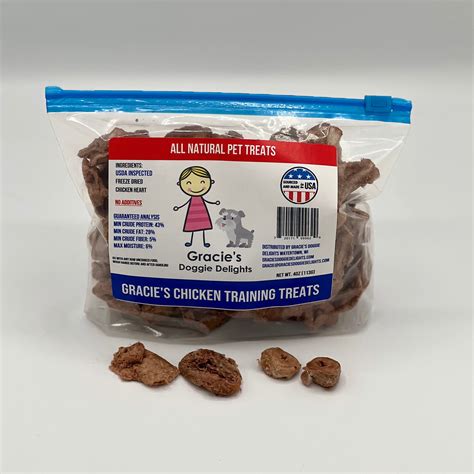 gracie's doggie|gracie's chicken training treats.